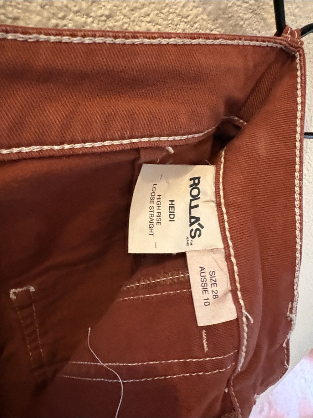 ROLLA'S Rust Brown Wide Leg Utility Pants - Picture 2 of 4